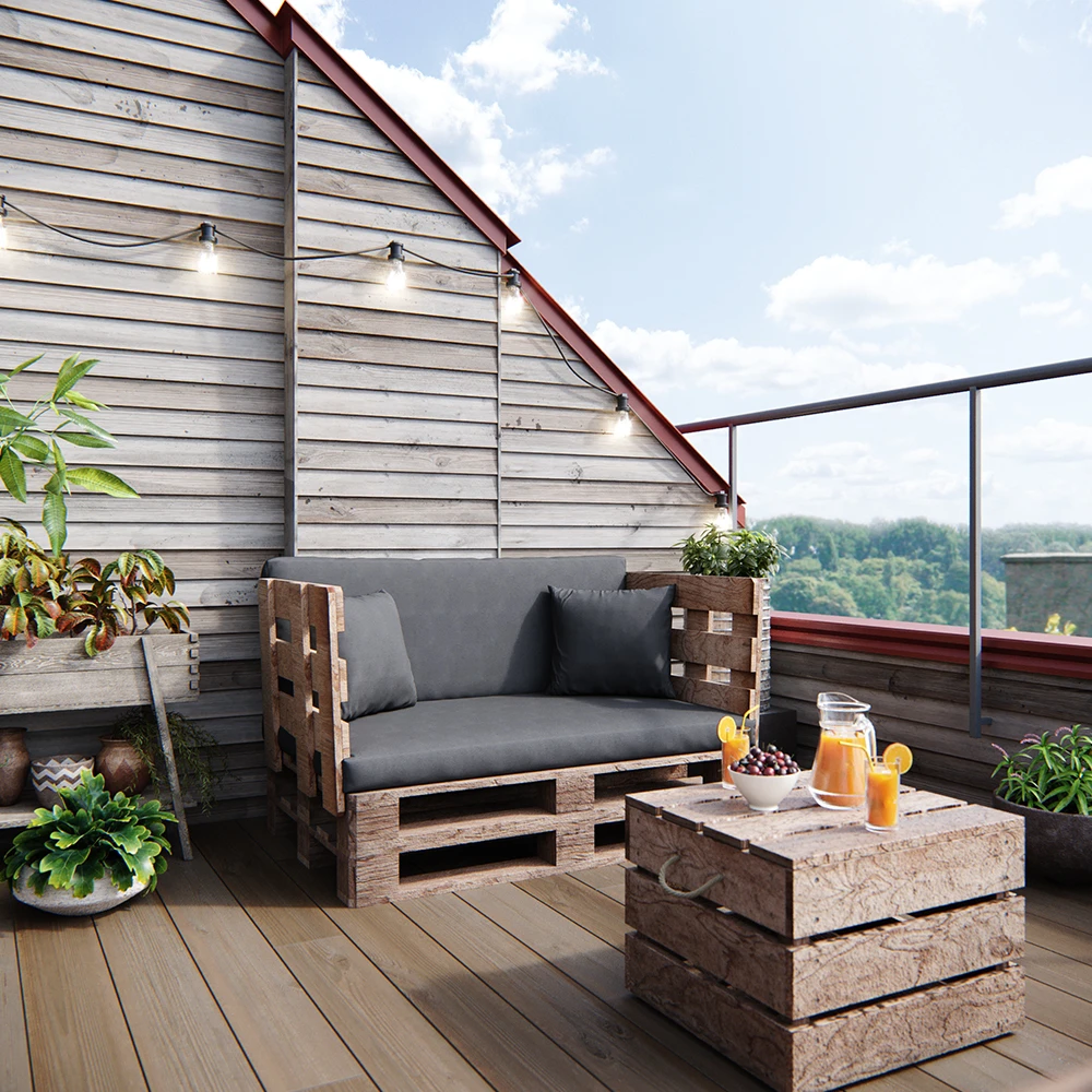 Palettenkissen Set Grau 45 X 45 Cm 2 Teile Vicco 5 Palettenkissen Set Grau 45 X 45 Cm 2 Teile Vicco – Bild 4