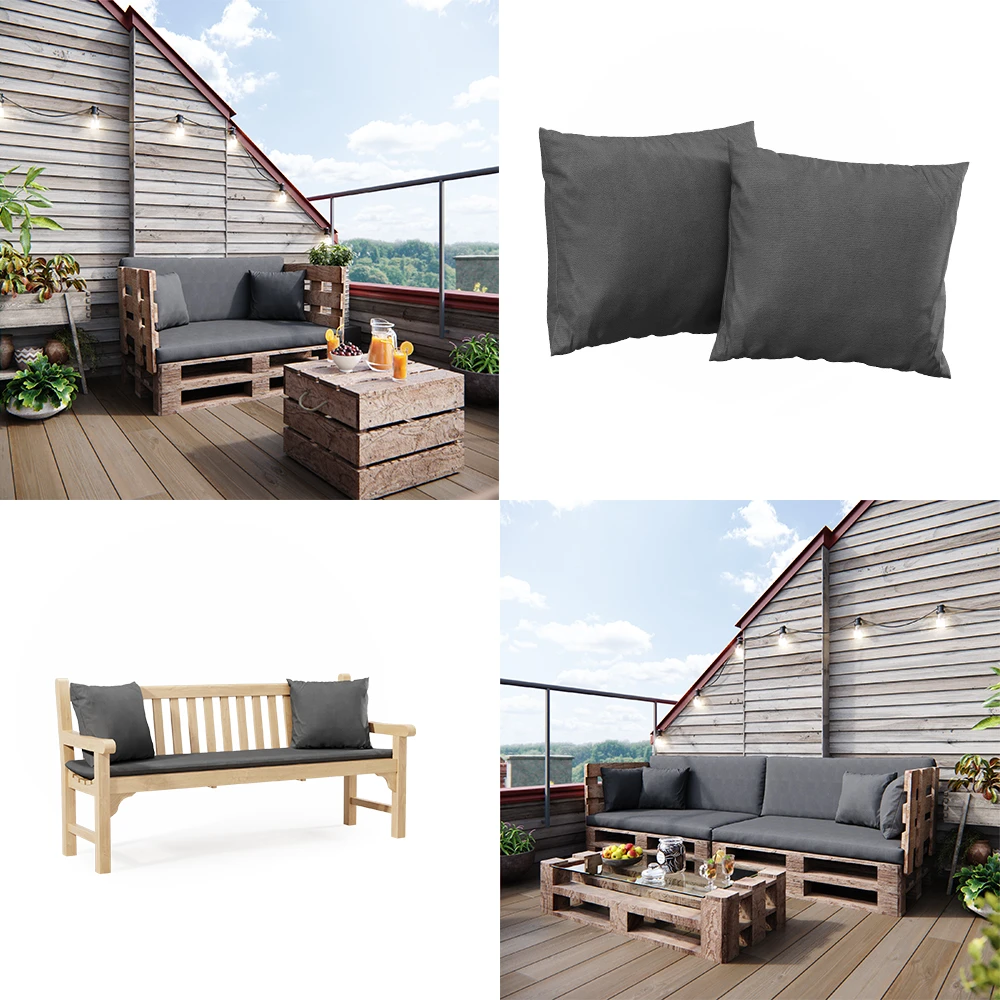 Palettenkissen Set Grau 45 X 45 Cm 2 Teile Vicco 9 Palettenkissen Set Grau 45 X 45 Cm 2 Teile Vicco – Bild 8