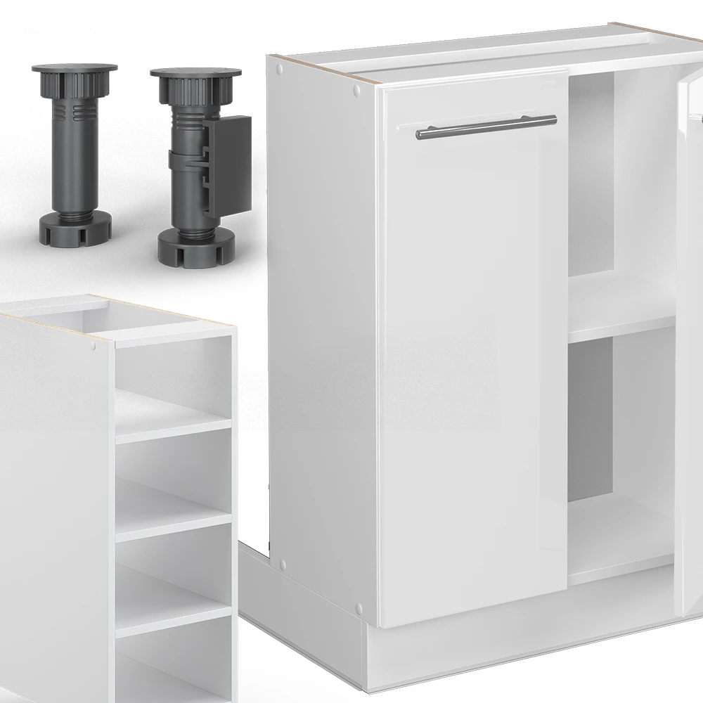 Kücheninsel "Fame-Line" Weiß Hochglanz/Weiß 90 Cm Ohne Arbeitsplatte Vicco 7 Kücheninsel "Fame-Line" Weiß Hochglanz/Weiß 90 Cm Ohne Arbeitsplatte Vicco – Bild 5