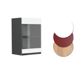 Küchenschrank Glas "R-Line" Weiß/Anthrazit 40 Cm J-Shape Vicco -Vicco 20232523 mm176 ant wjs 09 ol