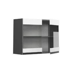 Küchenschrank Glas "R-Line" Weiß/Anthrazit 80 Cm J-Shape Vicco -Vicco 20232623 mm180 ant wjs 07 ol