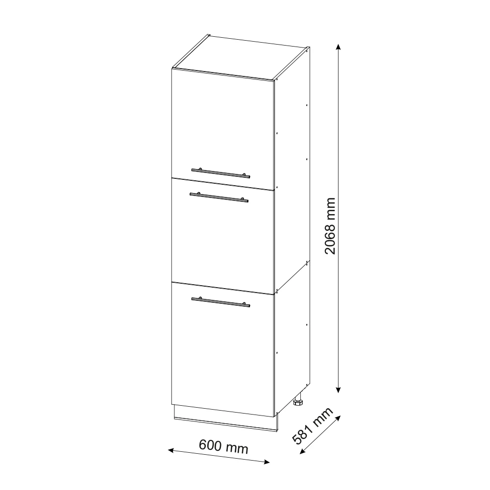 Herdumbauschrank "Fame-Line" Schwarz Eiche Hochglanz/Weiß 60 Cm Vicco 5 Herdumbauschrank "Fame-Line" Schwarz Eiche Hochglanz/Weiß 60 Cm Vicco – Bild 3