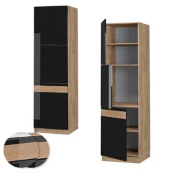 Herdumbauschrank "Fame-Line" Schwarz-Eiche Hochglanz/Goldkraft Eiche 60 Cm Vicco 11 Herdumbauschrank "Fame-Line" Schwarz-Eiche Hochglanz/Goldkraft Eiche 60 Cm Vicco -Vicco 20233323 mf491 dr gk s eiche 09 ol