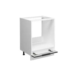 Herdumbauschrank "Fame-Line" Schwarz-Eiche Hochglanz/Weiß 60 Cm Ohne Arbeitsplatte Vicco -Vicco 20233423 mf8 druck w s eiche 07 ol