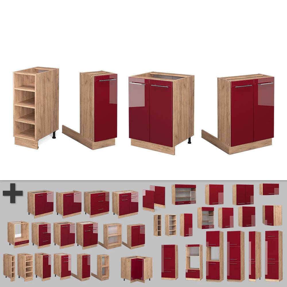 Kücheninsel "Fame-Line" Bordeaux Hochglanz/Eiche Gold 90 Cm Ohne Arbeitsplatte Vicco 8 Kücheninsel "Fame-Line" Bordeaux Hochglanz/Eiche Gold 90 Cm Ohne Arbeitsplatte Vicco – Bild 6