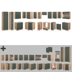 Eckküche "Fame-Line" Grün-Gold Landhaus/Goldkraft Eiche 257 X 347 Cm Ohne Arbeitsplatte Vicco 14 Eckküche "Fame-Line" Grün-Gold Landhaus/Goldkraft Eiche 257 X 347 Cm Ohne Arbeitsplatte Vicco -Vicco 20234601 m4676 06 ol