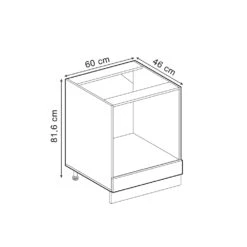 Vicco Herdumbauschrank "R-Line", Blau-Grau/Weiß, 60 Cm Ohne Arbeitsplatte -Vicco 20240103 mm7 sol w blgra 03 ol
