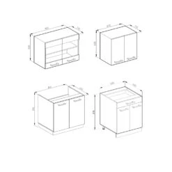 Singleküche "R-Line" Weiß Hochglanz/Anthrazit 140 Cm Ohne Arbeitsplatte Vicco 11 Singleküche "R-Line" Weiß Hochglanz/Anthrazit 140 Cm Ohne Arbeitsplatte Vicco -Vicco 20240124 m3624 03 ol