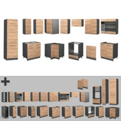 Eckküche "Fame-Line" Goldkraft Eiche/Anthrazit 227 X 287 Cm Ohne Arbeitsplatte Vicco 14 Eckküche "Fame-Line" Goldkraft Eiche/Anthrazit 227 X 287 Cm Ohne Arbeitsplatte Vicco -Vicco 20240125 m4572 06 ol