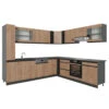 Eckküche "R-Line" Goldkraft Eiche/Anthrazit 257 X 277 Cm J-Shape Vicco -Vicco 20240125 m5320 01 ol