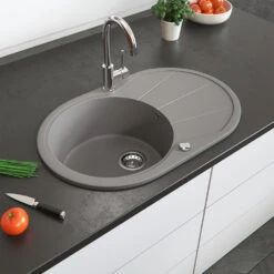 Spülbecken Beton 78 X 50 Cm Rund Mit Trockenplatz Bergström 12 Spülbecken Beton 78 X 50 Cm Rund Mit Trockenplatz Bergström -Vicco bs134 04 ol