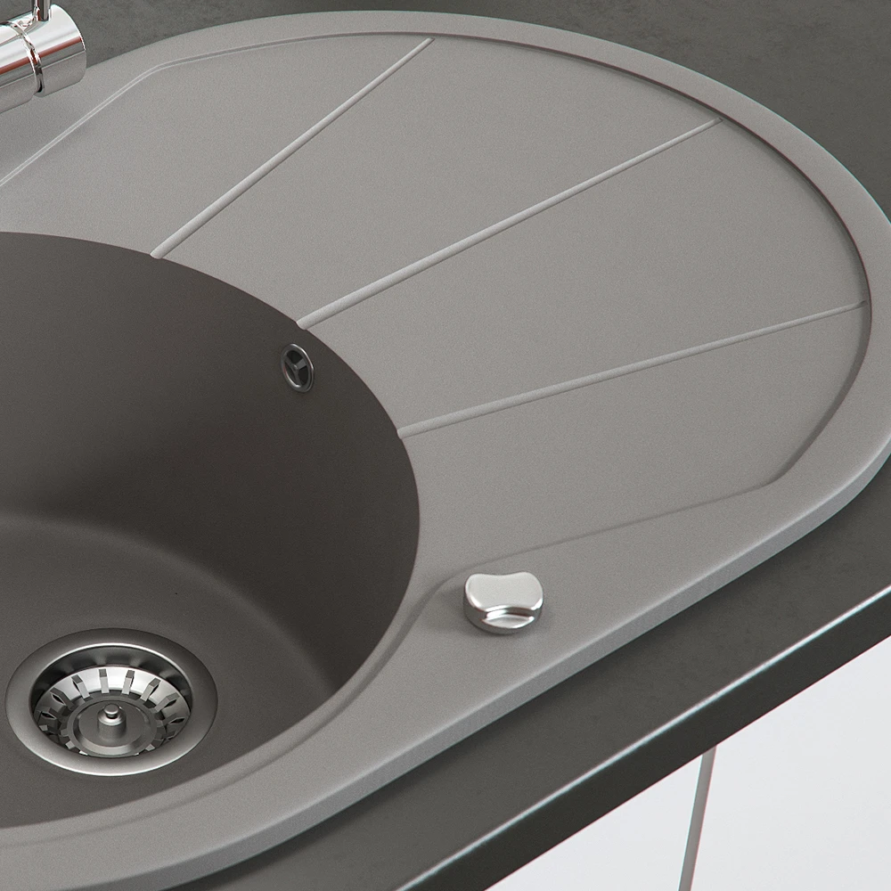 Spülbecken Beton 78 X 50 Cm Rund Mit Trockenplatz Bergström 7 Spülbecken Beton 78 X 50 Cm Rund Mit Trockenplatz Bergström – Bild 5