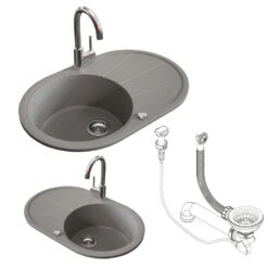 Spülbecken Beton 78 X 50 Cm Rund Mit Trockenplatz Bergström 15 Spülbecken Beton 78 X 50 Cm Rund Mit Trockenplatz Bergström -Vicco bs134 07 ol