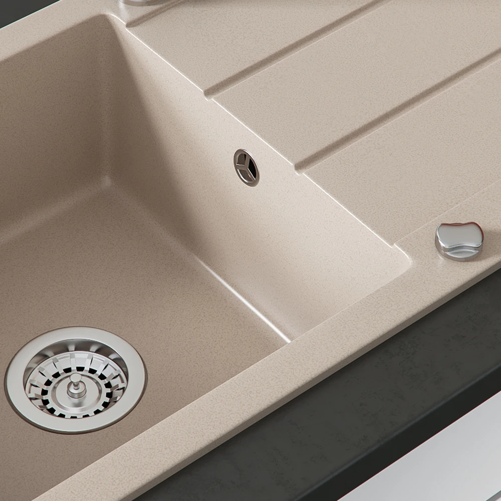 Spülbecken Beige 75 X 43 Cm Mit Trockenplatz Bergström 7 Spülbecken Beige 75 X 43 Cm Mit Trockenplatz Bergström – Bild 5