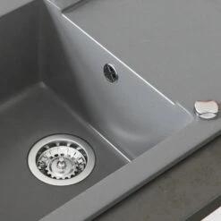 Spülbecken Grau 59 X 50 Cm Mit Trockenplatz Bergström -Vicco bs170 05 ol