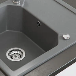 Spülbecken "ROX" Grau 59 X 50 Cm Mit Trockenplatz Bergström 13 Spülbecken "ROX" Grau 59 X 50 Cm Mit Trockenplatz Bergström -Vicco bs180 05 ol