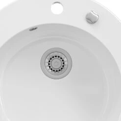 Spülbecken "Valencia" Weiß 50.5 X 51 Cm Rund Bergström 14 Spülbecken "Valencia" Weiß 50.5 X 51 Cm Rund Bergström -Vicco bs187 06 ol