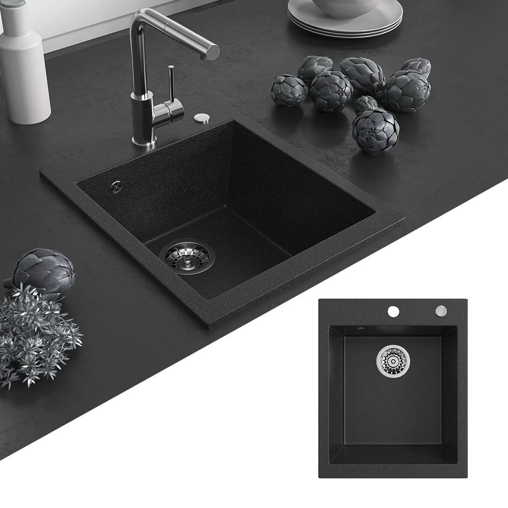 Spülbecken "M8" Schwarz 19.5 X 50 Cm Bergström 4 Spülbecken "M8" Schwarz 19.5 X 50 Cm Bergström – Bild 2