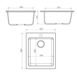 Spülbecken "M8" Schwarz 19.5 X 50 Cm Bergström 11 Spülbecken "M8" Schwarz 19.5 X 50 Cm Bergström -Vicco bs192 03 ol
