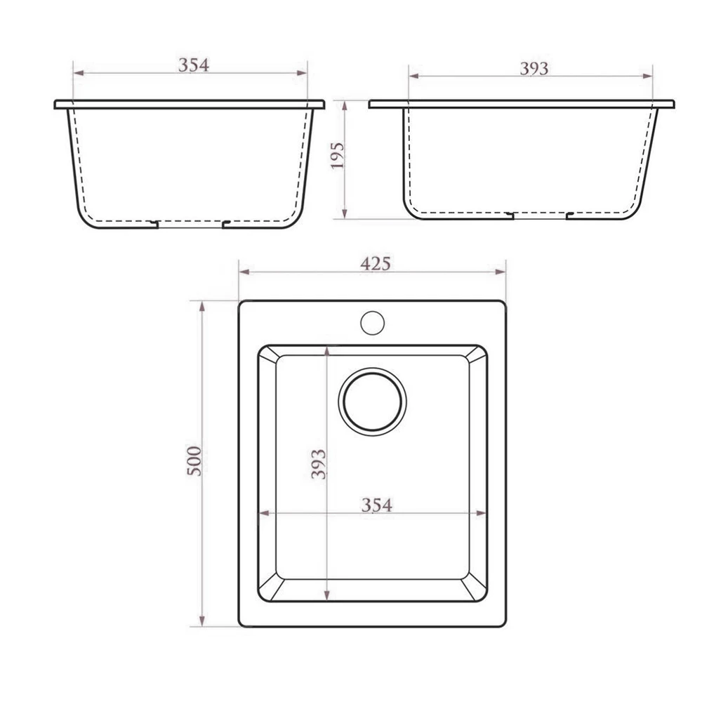 Spülbecken "M8" Schwarz 19.5 X 50 Cm Bergström 5 Spülbecken "M8" Schwarz 19.5 X 50 Cm Bergström – Bild 3