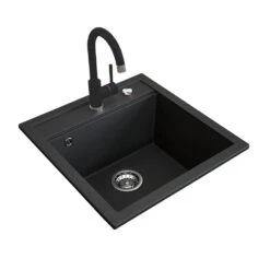 Spülbecken 49 X 50 Cm Schwarz Bergström