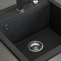 Spülbecken 49 X 50 Cm Schwarz Bergström -Vicco bs201 05 ol