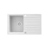 Spülbecken Weiß 76 X 46 Cm Mit Trockenplatz Bergström -Vicco bs24 01 ol