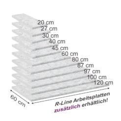 Küchenarbeitsplatte "R-Line" Marmor Weiß 100 Cm Vicco 8 Küchenarbeitsplatte "R-Line" Marmor Weiß 100 Cm Vicco -Vicco m006 ap mw 03 ol