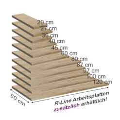 Küchenarbeitsplatte "R-Line" 40 Cm Eiche Vicco -Vicco m024 ap gk 03 ol