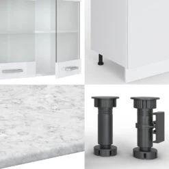 Küchenzeile "R-Line" Weiß Hochglanz/Weiß 300 Cm Mit Hochschrank, Mit Arbeitsplatte Vicco 14 Küchenzeile "R-Line" Weiß Hochglanz/Weiß 300 Cm Mit Hochschrank, Mit Arbeitsplatte Vicco -Vicco m1891 1914 05 ol