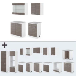 Singleküche "R-Line" Edelgrau/Weiß 140 Cm Mit Arbeitsplatte Vicco 14 Singleküche "R-Line" Edelgrau/Weiß 140 Cm Mit Arbeitsplatte Vicco -Vicco m2252 06 ol