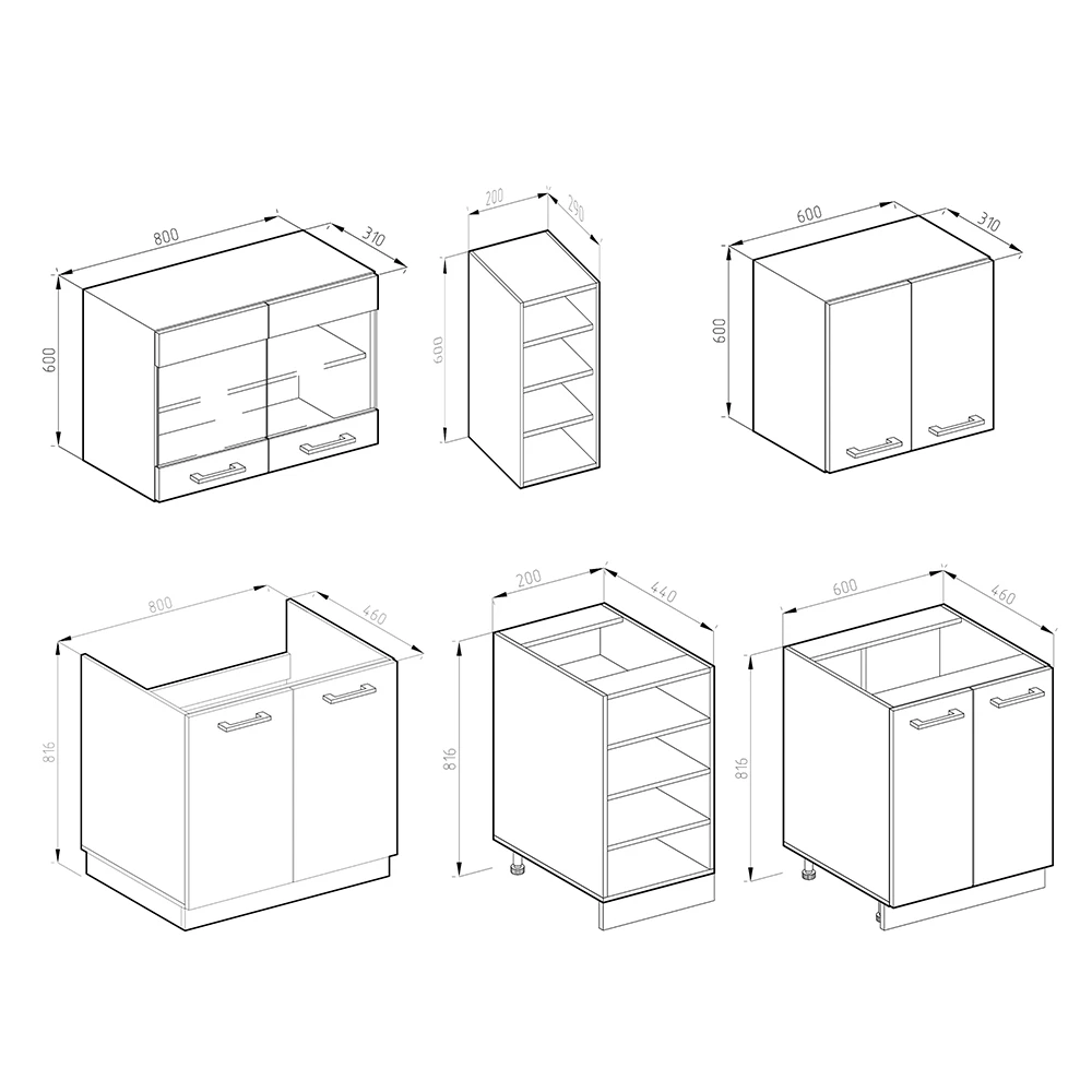 Singleküche "R-Line" Anthrazit Hochglanz/Weiß 160 Cm Mit Arbeitsplatte Vicco 5 Singleküche "R-Line" Anthrazit Hochglanz/Weiß 160 Cm Mit Arbeitsplatte Vicco – Bild 3