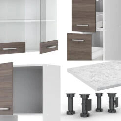 Küchenzeile "R-Line" Edelgrau/Weiß 350 Cm Mit Hochschrank, Ohne Arbeitsplatte Vicco 14 Küchenzeile "R-Line" Edelgrau/Weiß 350 Cm Mit Hochschrank, Ohne Arbeitsplatte Vicco -Vicco m4832 4838 05 ol