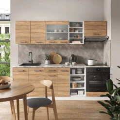 Vicco Küchenzeile "R-Line", Sonoma/Weiß, 240 Cm Mit Arbeitsplatte 12 Vicco Küchenzeile "R-Line", Sonoma/Weiß, 240 Cm Mit Arbeitsplatte -Vicco m4854 4860 04 ol