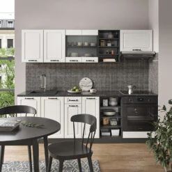 Küchenzeile "R-Line" Weiß Landhaus/Anthrazit 240 Cm Ohne Arbeitsplatte Vicco 12 Küchenzeile "R-Line" Weiß Landhaus/Anthrazit 240 Cm Ohne Arbeitsplatte Vicco -Vicco m4868 04 ol