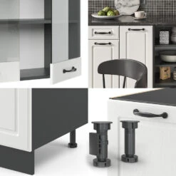 Küchenzeile "R-Line" Weiß Landhaus/Anthrazit 240 Cm Ohne Arbeitsplatte Vicco 13 Küchenzeile "R-Line" Weiß Landhaus/Anthrazit 240 Cm Ohne Arbeitsplatte Vicco -Vicco m4868 05 ol