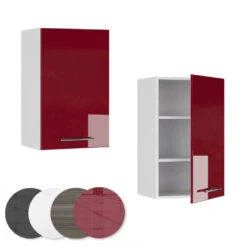 Hängeschrank "Fame-Line" Bordeaux Hochglanz/Weiß 45 Cm Vicco 11 Hängeschrank "Fame-Line" Bordeaux Hochglanz/Weiß 45 Cm Vicco -Vicco mf12 bxhgl 09 ol