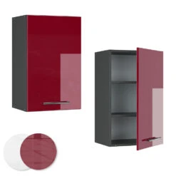 Hängeschrank "Fame-Line" Bordeaux Hochglanz/Anthrazit 45 Cm Vicco -Vicco mf224 bxhgl 09 ol