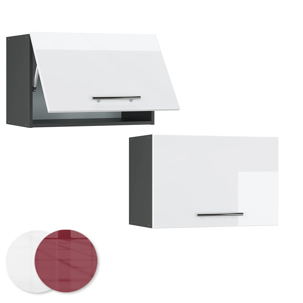 Hängeschrank "Fame-Line" Weiß Hochglanz/Anthrazit 60 Cm Flach Vicco 7 Hängeschrank "Fame-Line" Weiß Hochglanz/Anthrazit 60 Cm Flach Vicco – Bild 5