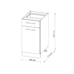 Küchenunterschrank "Fame-Line" Schwarz-Eiche Hochglanz/Goldkraft Eiche 40 Cm Ohne Arbeitsplatte Vicco 9 Küchenunterschrank "Fame-Line" Schwarz-Eiche Hochglanz/Goldkraft Eiche 40 Cm Ohne Arbeitsplatte Vicco -Vicco mf305 dr gk s eiche 03 ol