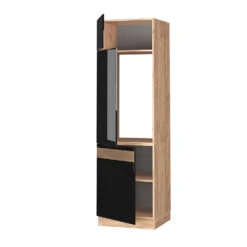 Kühlumbauschrank "Fame-Line" Schwarz-Eiche Hochglanz/Goldkraft Eiche 60 Cm Vicco 10 Kühlumbauschrank "Fame-Line" Schwarz-Eiche Hochglanz/Goldkraft Eiche 60 Cm Vicco -Vicco mf322 dr gk s eiche 07 ol