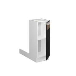 Kücheninsel "Fame-Line" Schwarz Eiche Hochglanz/Weiß 30 Cm Ohne Arbeitsplatte Vicco -Vicco mf481 dr w s eiche 07 ol