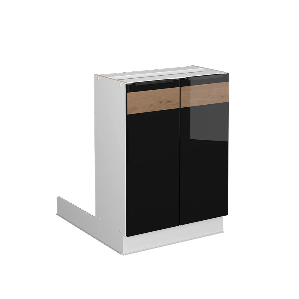 Kücheninsel "Fame-Line" Schwarz Eiche Hochglanz/Weiß 60 Cm Ohne Arbeitsplatte Vicco 3 Kücheninsel "Fame-Line" Schwarz Eiche Hochglanz/Weiß 60 Cm Ohne Arbeitsplatte Vicco