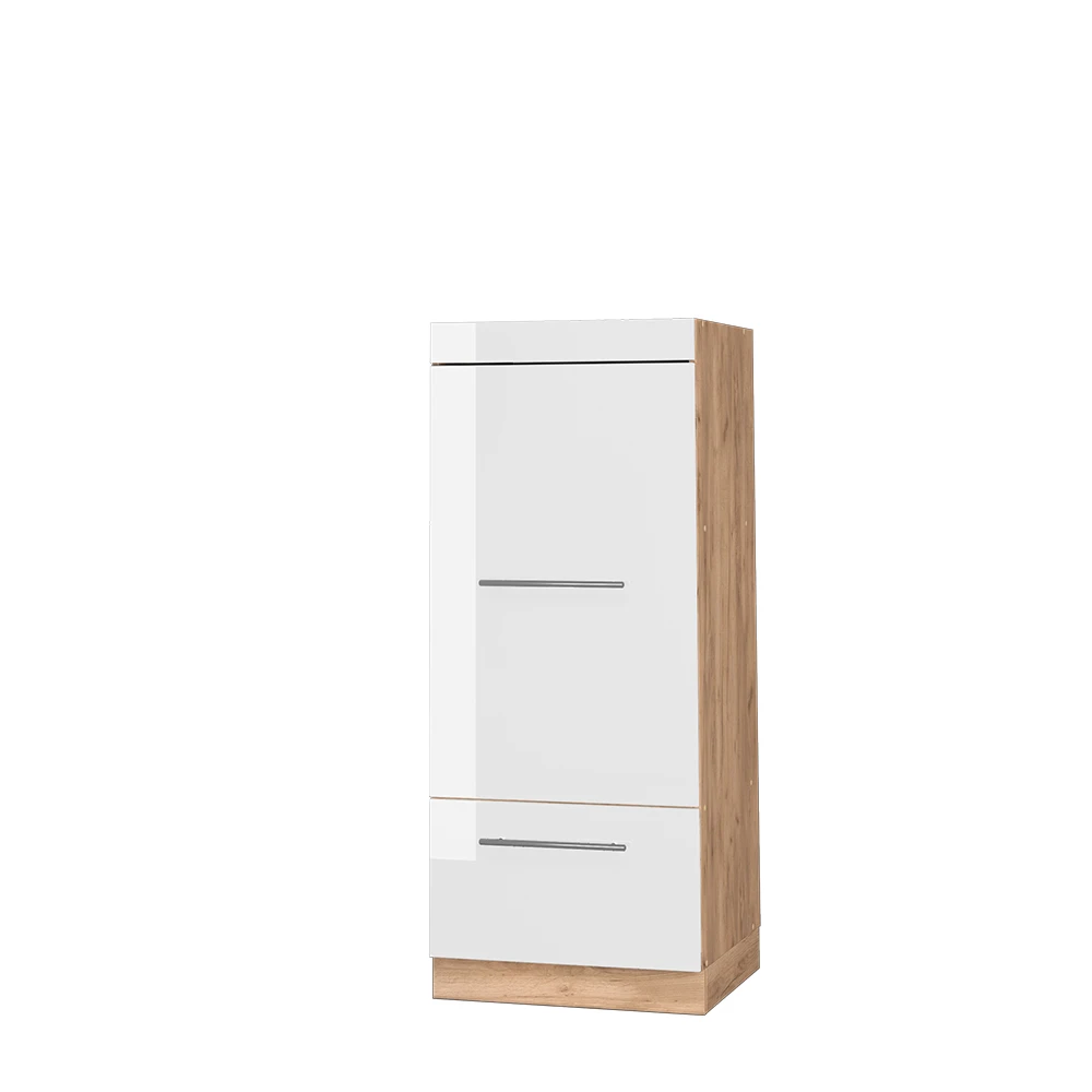 Mikrowellenschrank "Fame-Line" Weiß Hochglanz/Goldkraft Eiche 60 Cm Vicco 3 Mikrowellenschrank "Fame-Line" Weiß Hochglanz/Goldkraft Eiche 60 Cm Vicco