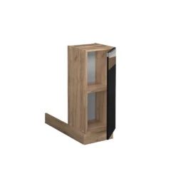 Kücheninsel "Fame-Line" Schwarz-Eiche Hochglanz/Goldkraft Eiche 30 Cm Ohne Arbeitsplatte Vicco -Vicco mf495 dr gk s eiche 07 ol