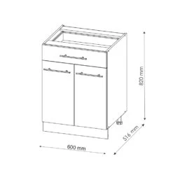 Küchenunterschrank "Fame-Line" Schwarz-Eiche Hochglanz/Weiß 60 Cm Mit Schublade, Ohne Arbeitsplatte Vicco 9 Küchenunterschrank "Fame-Line" Schwarz-Eiche Hochglanz/Weiß 60 Cm Mit Schublade, Ohne Arbeitsplatte Vicco -Vicco mf4 druck w s eiche 03 ol