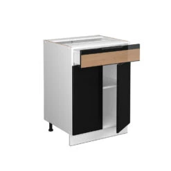 Küchenunterschrank "Fame-Line" Schwarz-Eiche Hochglanz/Weiß 60 Cm Mit Schublade, Ohne Arbeitsplatte Vicco 10 Küchenunterschrank "Fame-Line" Schwarz-Eiche Hochglanz/Weiß 60 Cm Mit Schublade, Ohne Arbeitsplatte Vicco -Vicco mf4 druck w s eiche 07 ol