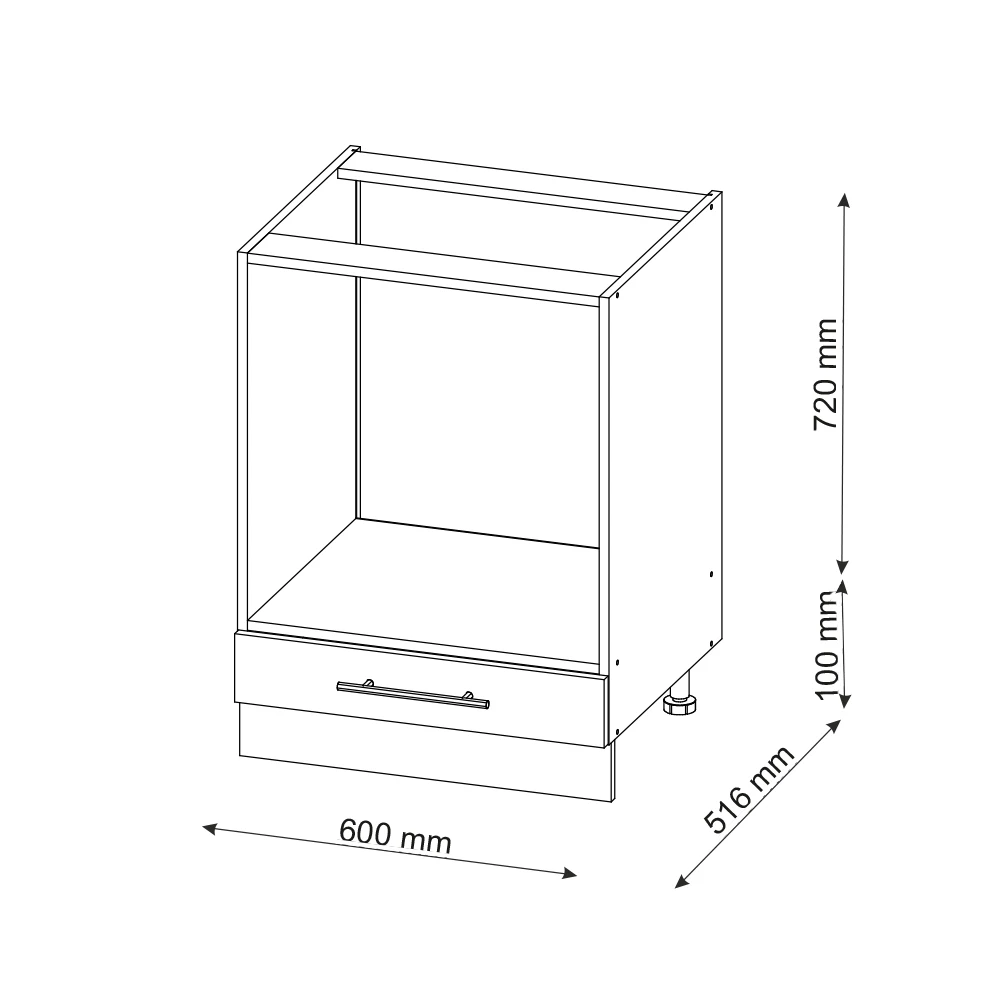 Herdumbauschrank "Fame-Line" Anthrazit Hochglanz/Weiß 60 Cm Ohne Arbeitsplatte Vicco 5 Herdumbauschrank "Fame-Line" Anthrazit Hochglanz/Weiß 60 Cm Ohne Arbeitsplatte Vicco – Bild 3