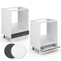 Herdumbauschrank "Fame-Line" Anthrazit Hochglanz/Weiß 60 Cm Ohne Arbeitsplatte Vicco 11 Herdumbauschrank "Fame-Line" Anthrazit Hochglanz/Weiß 60 Cm Ohne Arbeitsplatte Vicco -Vicco mf8 anthgl 09 ol