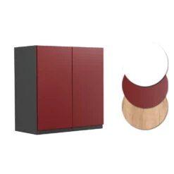 Hängeschrank "R-Line" Rot/Anthrazit 60 Cm J-Shape Vicco -Vicco mm178 ant rjs 09 ol